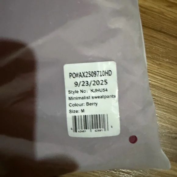 Berry Minimalist Sweatpants - Picture 2 of 5